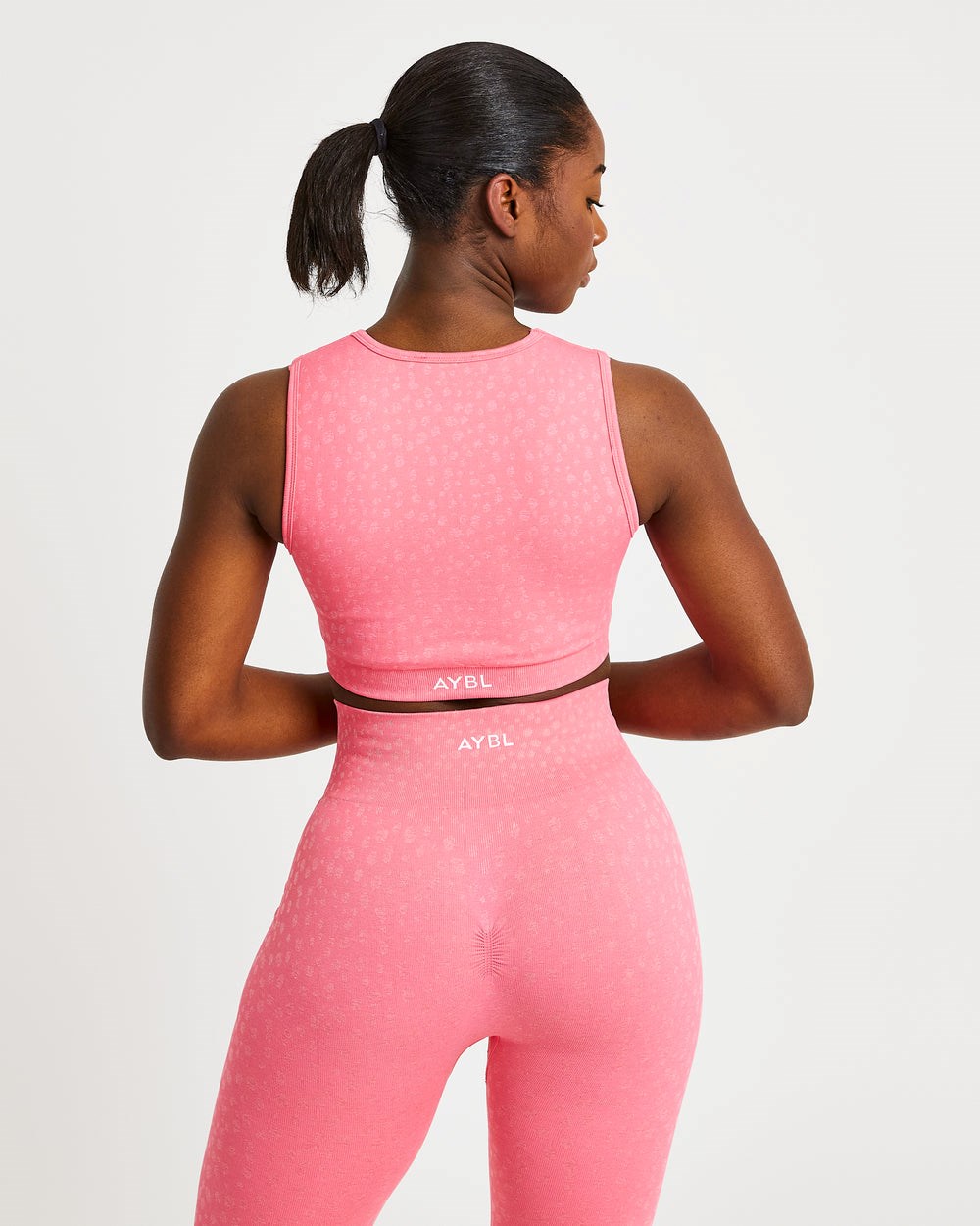 AYBL Evolve Speckle Seamless Crop Vest Korall Rosa | 3159-QXRUB