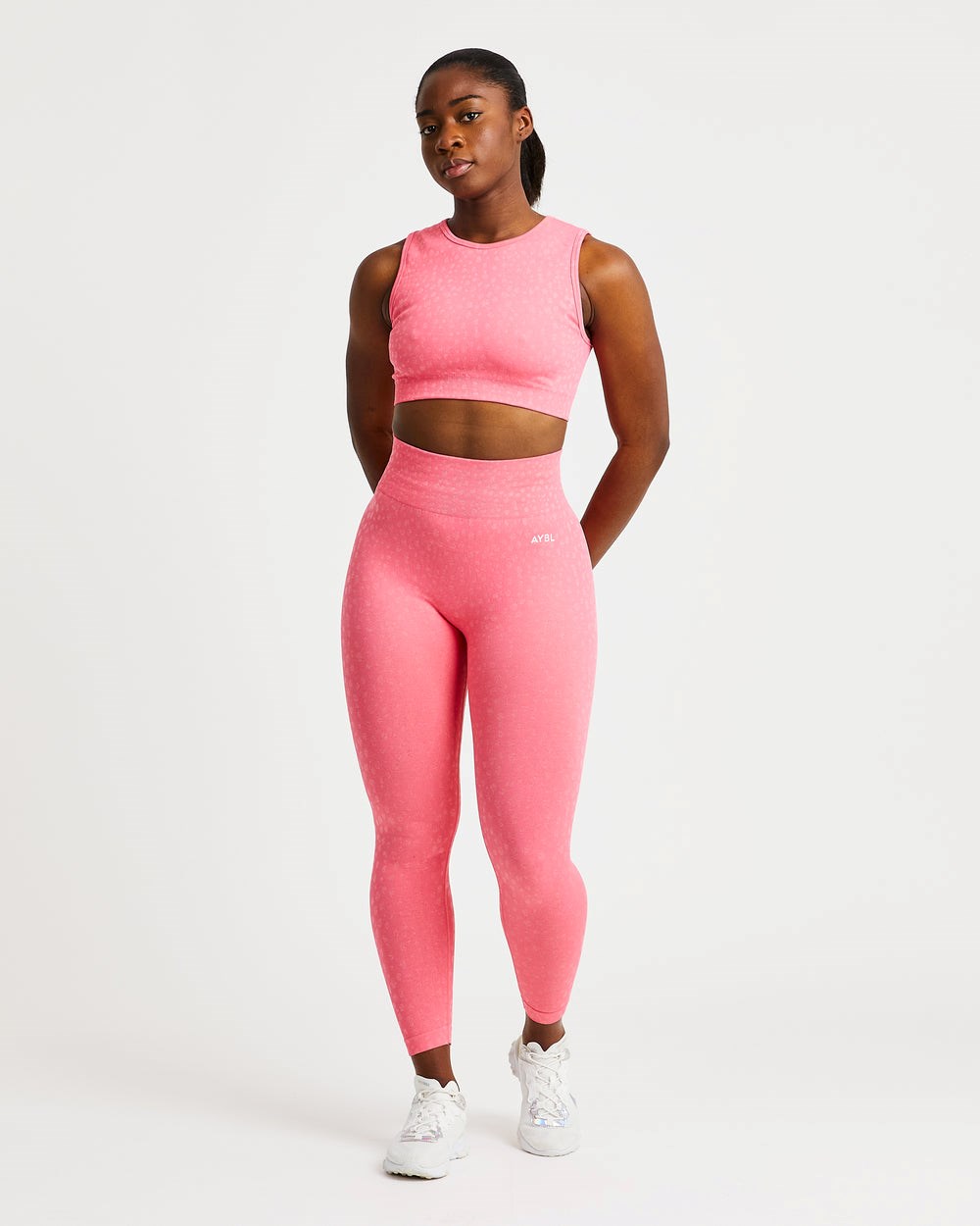 AYBL Evolve Speckle Seamless Crop Vest Korall Rosa | 3159-QXRUB