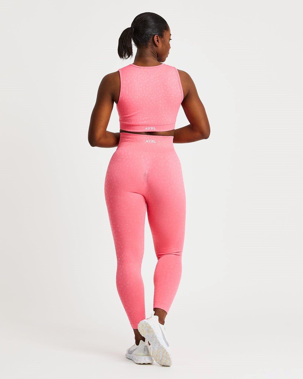 AYBL Evolve Speckle Seamless Crop Vest Korall Rosa | 6902-BHCWR