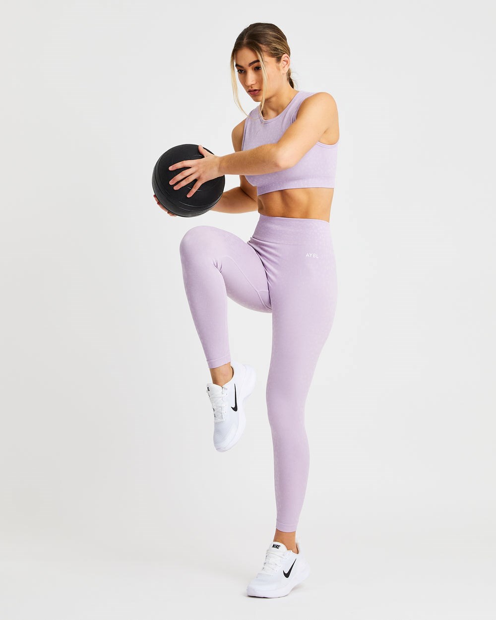 AYBL Evolve Speckle Seamless Crop Vest Lilac | 0748-XIMTR