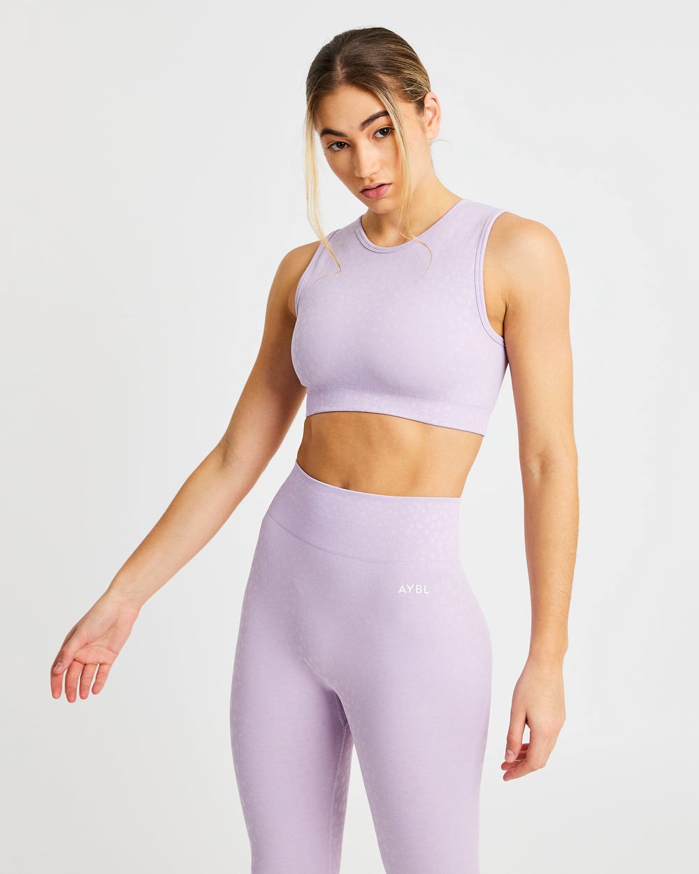 AYBL Evolve Speckle Seamless Crop Vest Lilac | 4208-GLOEQ