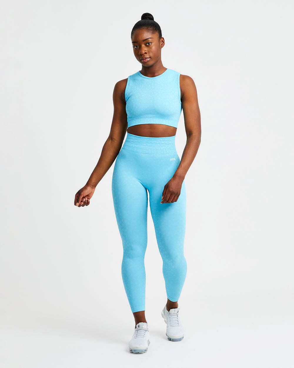 AYBL Evolve Speckle Seamless Crop Vest Ljusblå | 5098-PJHSZ