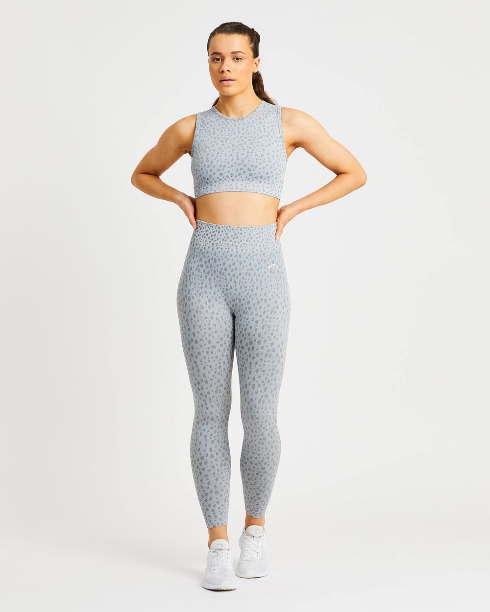 AYBL Evolve Speckle Seamless Crop Vest Ljusgrå | 5860-ICSAR