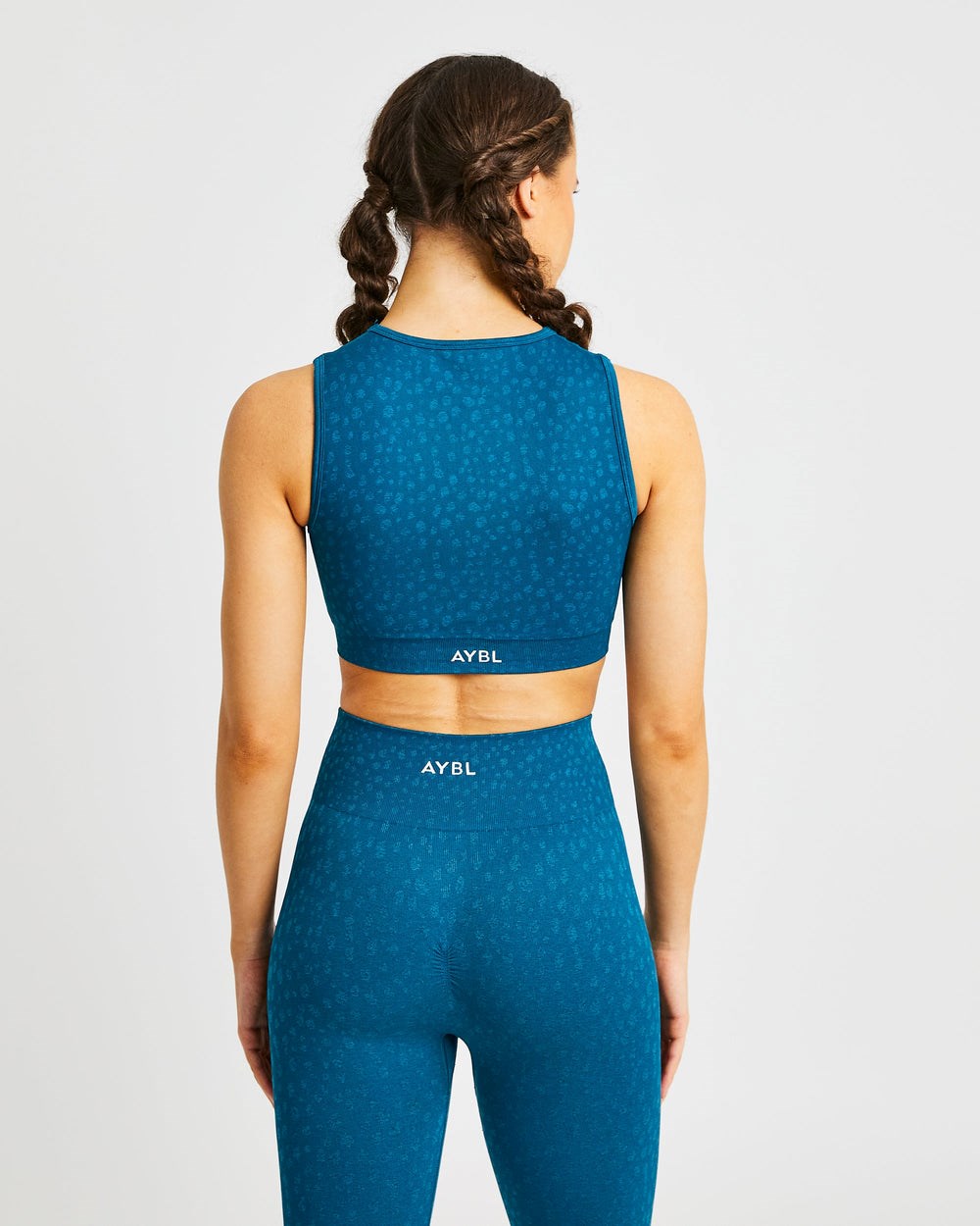 AYBL Evolve Speckle Seamless Crop Vest Teal | 1423-ESVKO