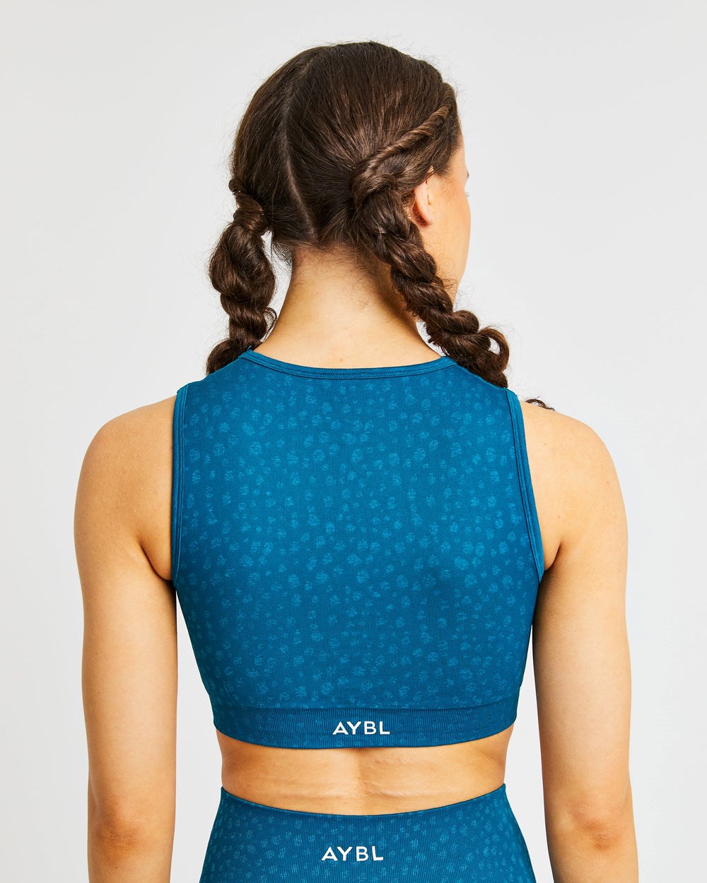 AYBL Evolve Speckle Seamless Crop Vest Teal | 1423-ESVKO