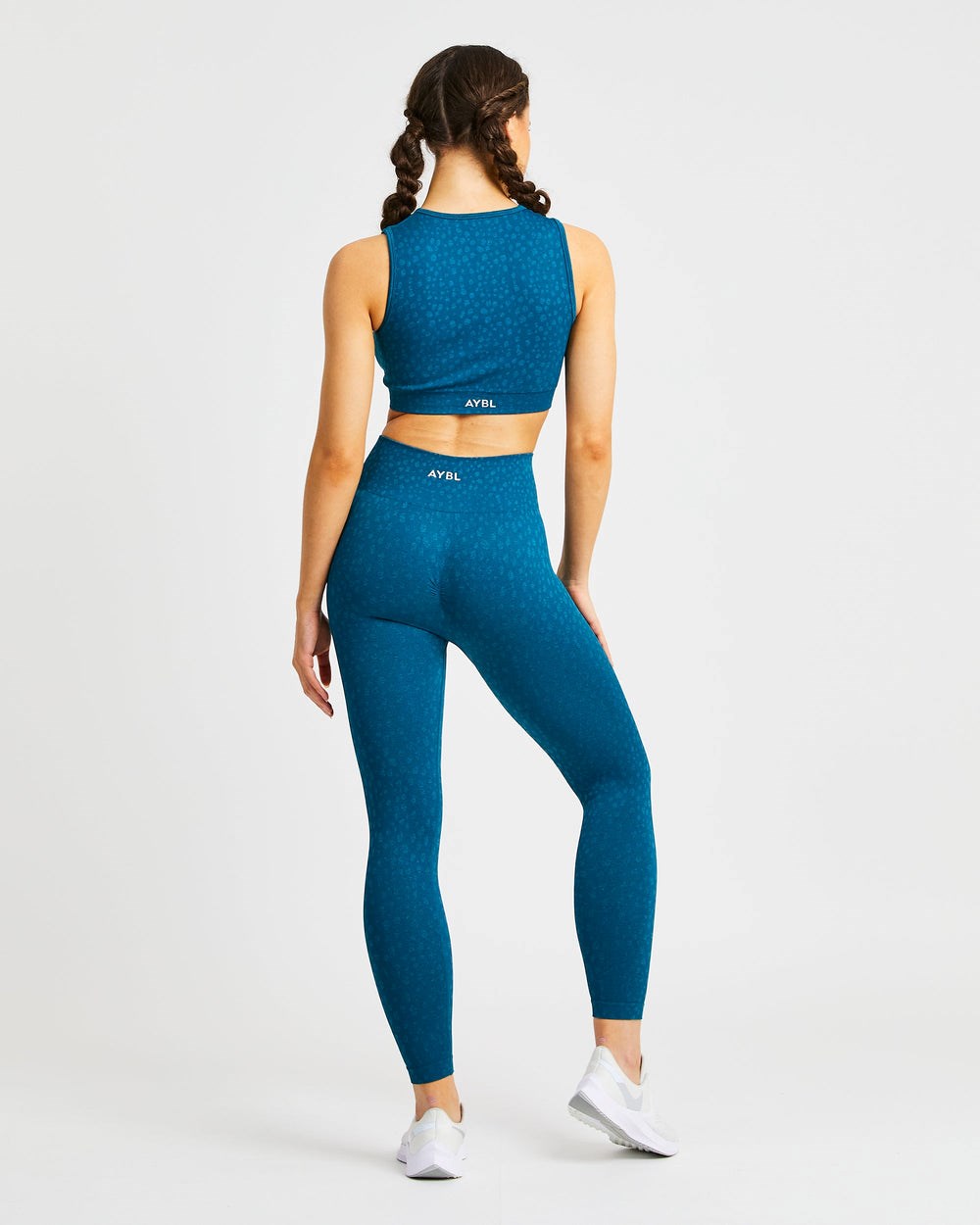 AYBL Evolve Speckle Seamless Crop Vest Teal | 6958-ICJBF