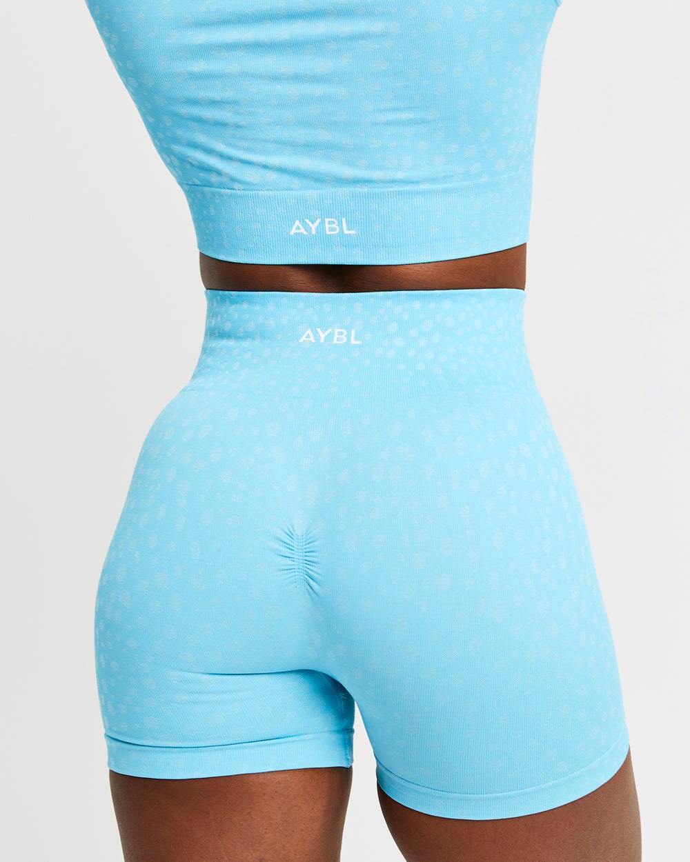 AYBL Evolve Speckle Seamless Shorts Ljusblå | 2971-SMXDK