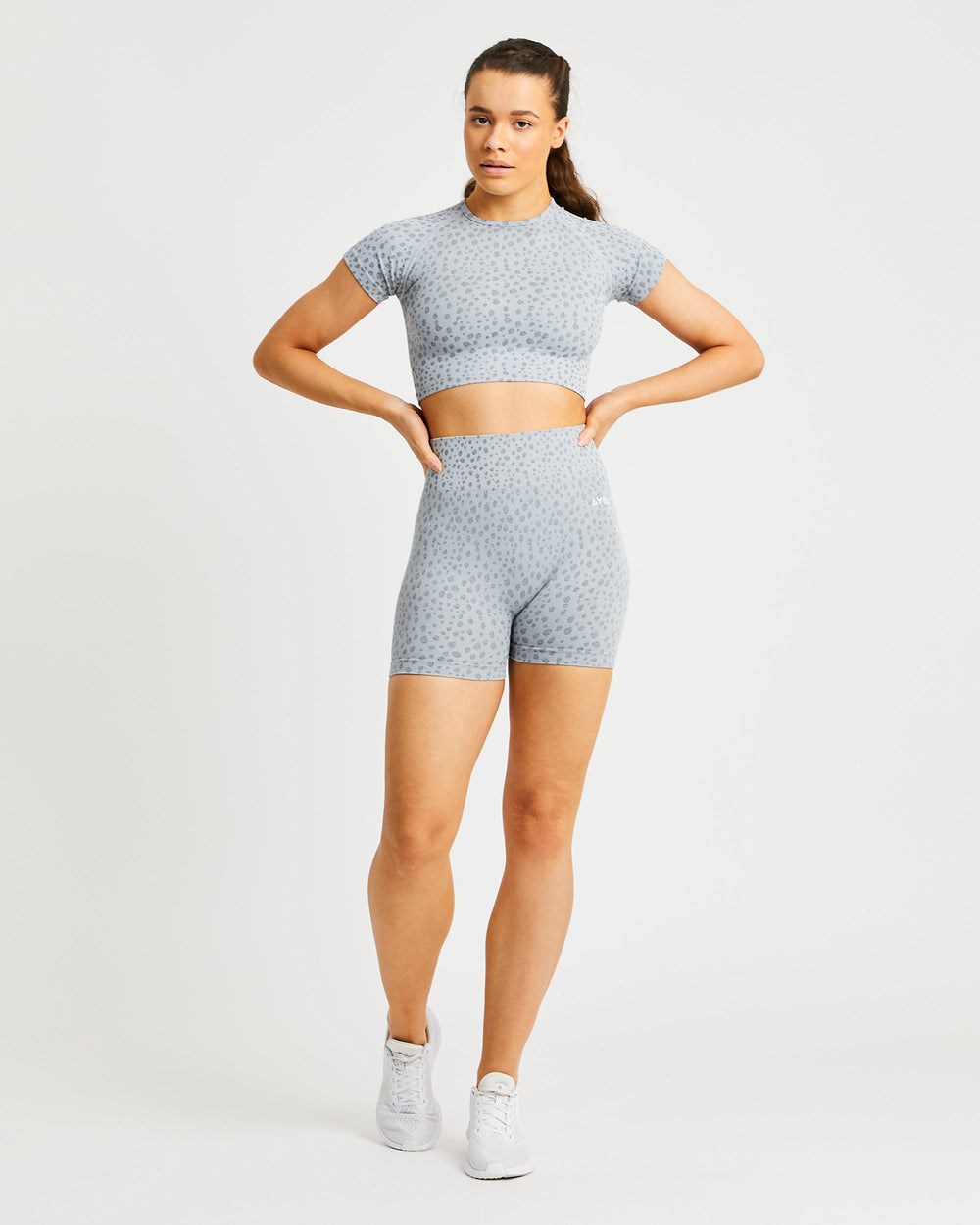 AYBL Evolve Speckle Seamless Shorts Ljusgrå | 7620-YNXWG