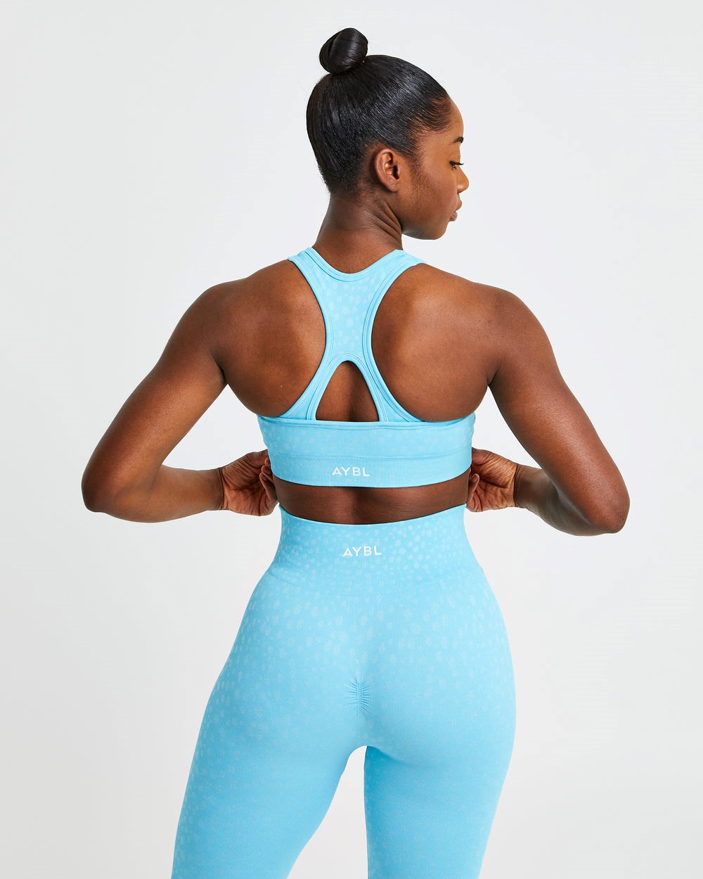 AYBL Evolve Speckle Seamless Sports Bra Ljusblå | 1795-DIGFY