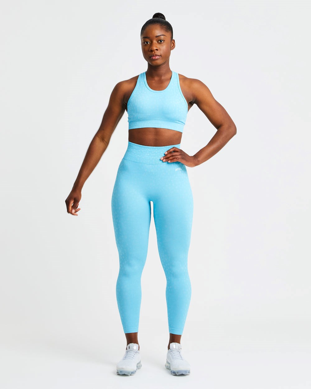 AYBL Evolve Speckle Seamless Sports Bra Ljusblå | 1795-DIGFY