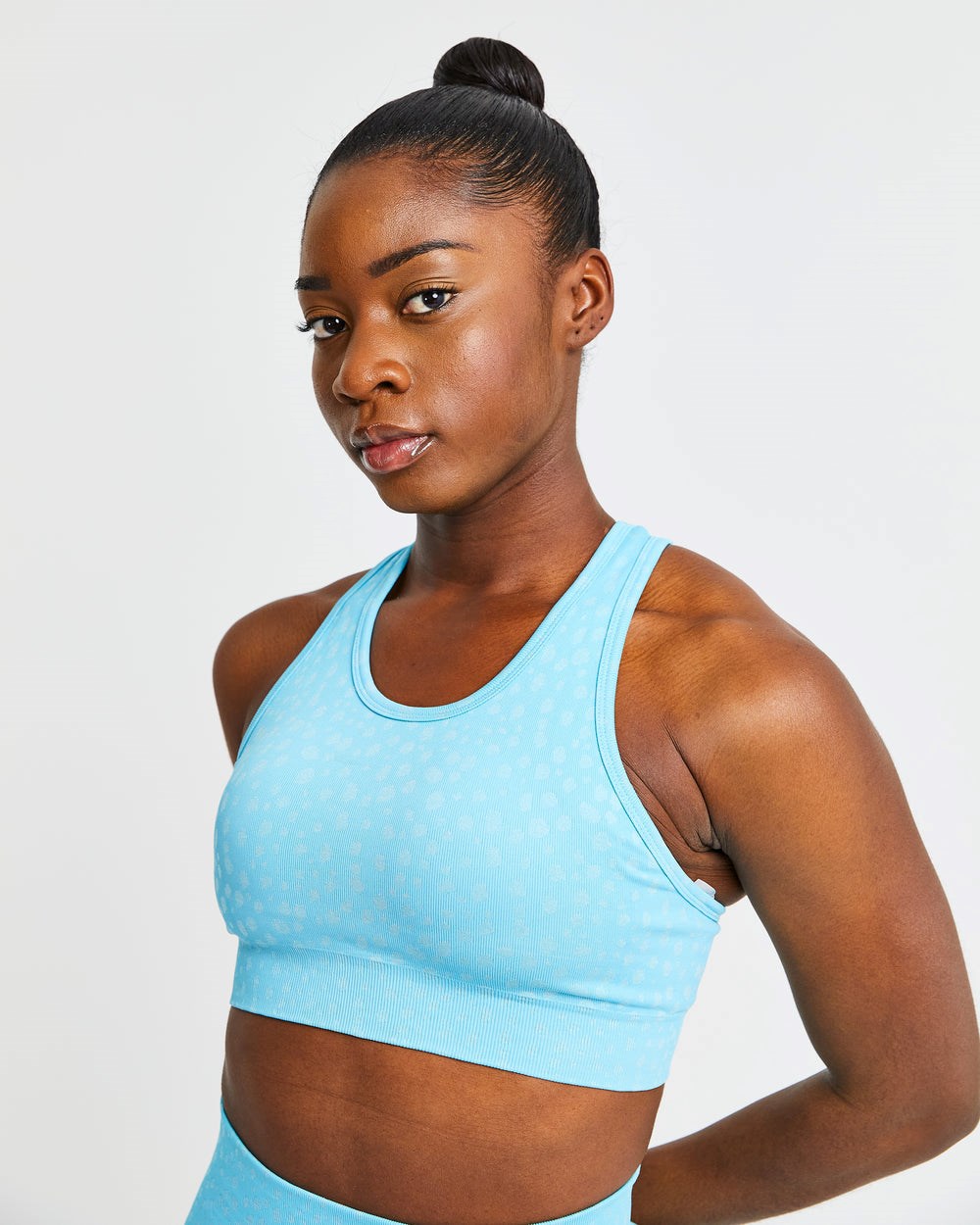 AYBL Evolve Speckle Seamless Sports Bra Ljusblå | 1795-DIGFY