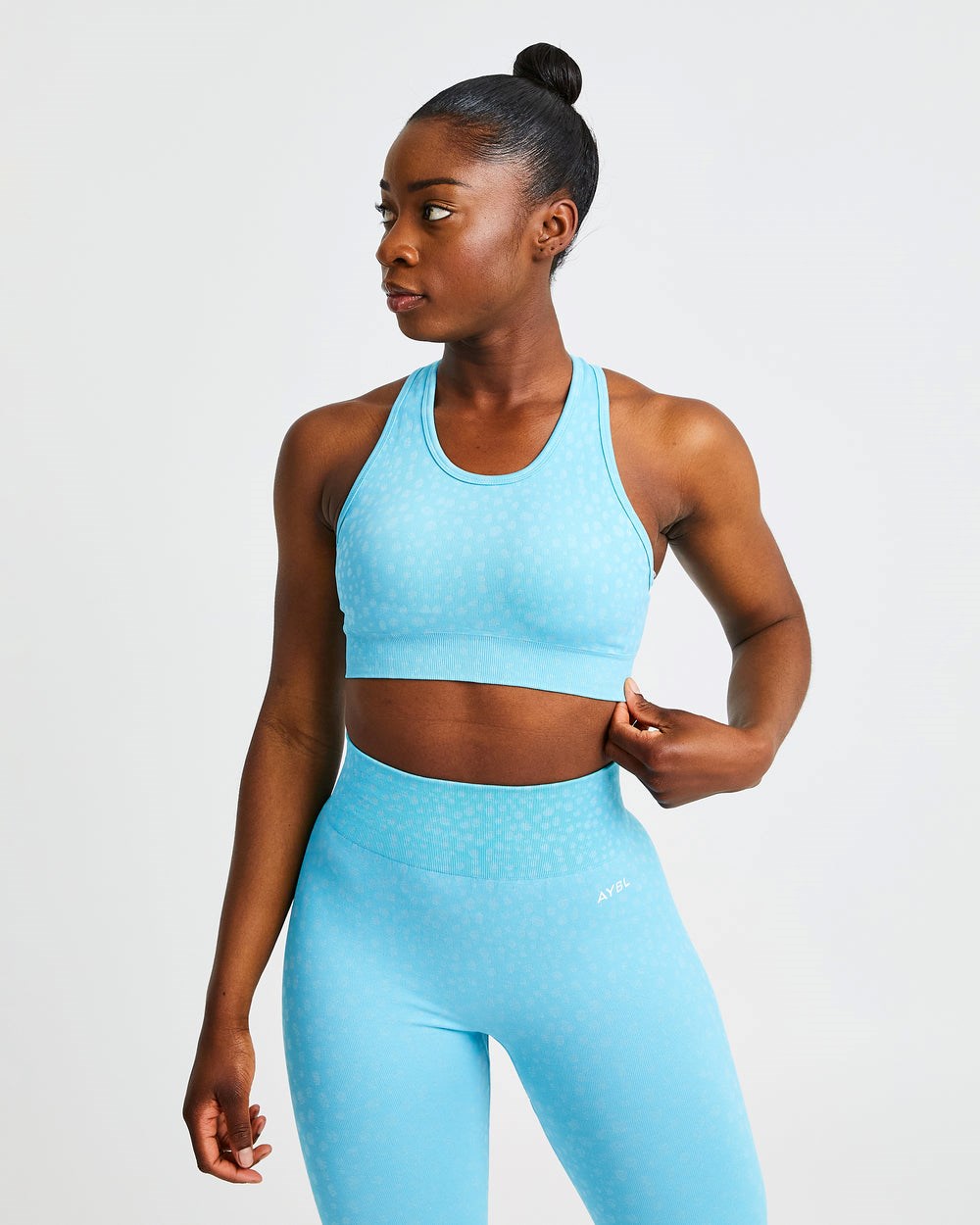 AYBL Evolve Speckle Seamless Sports Bra Ljusblå | 1795-DIGFY