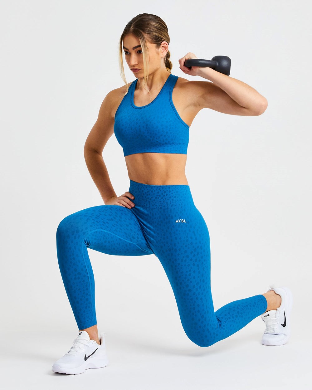 AYBL Evolve Speckle Seamless Sports Bra Blå | 2413-UTRYH