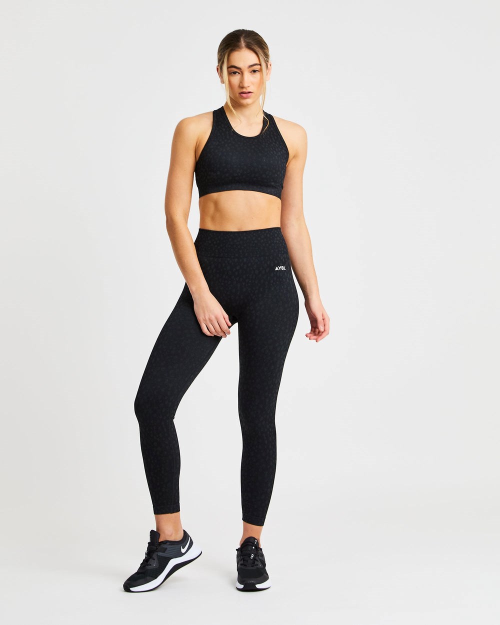 AYBL Evolve Speckle Seamless Sports Bra Svarta | 3175-EHQLY