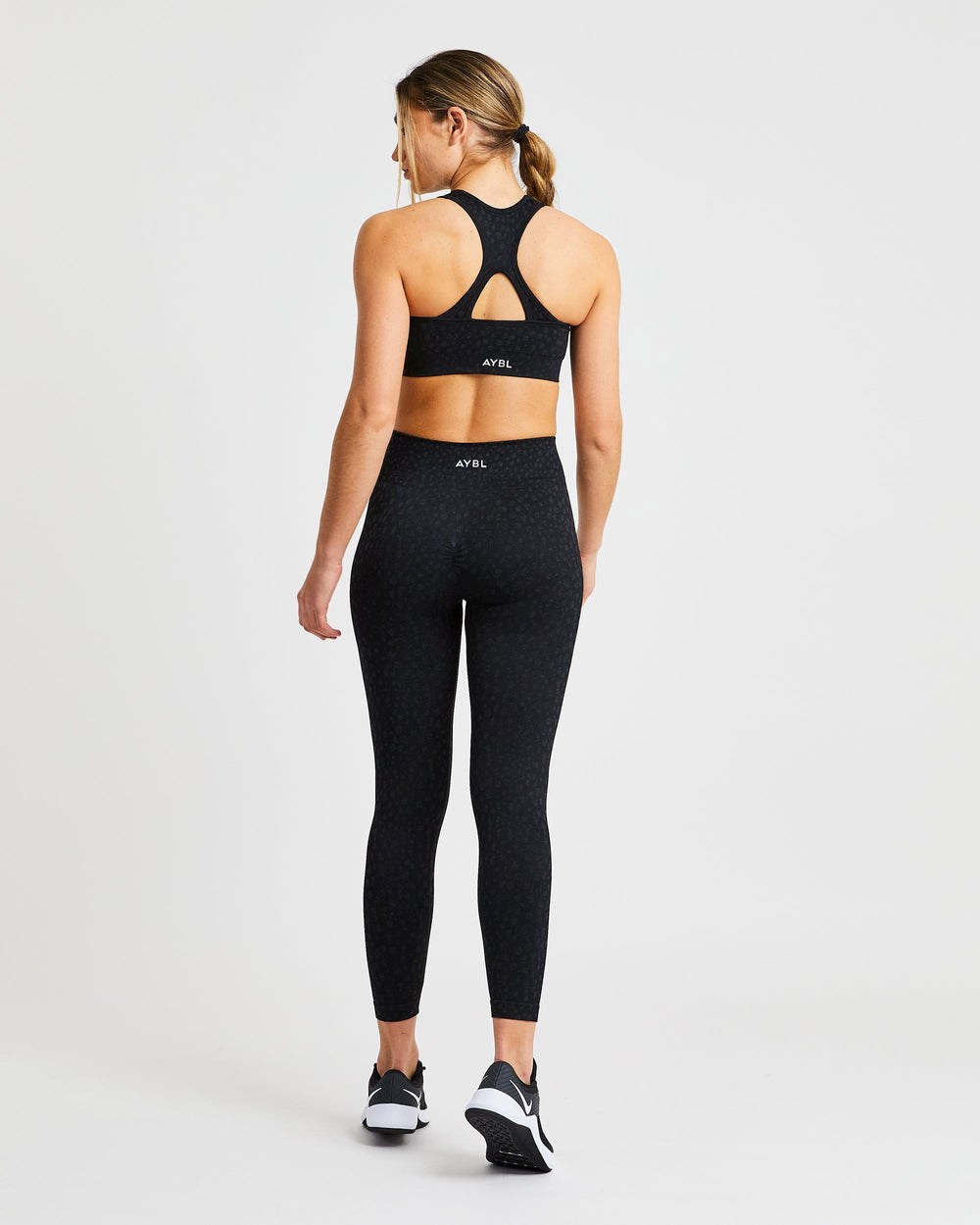 AYBL Evolve Speckle Seamless Sports Bra Svarta | 3175-EHQLY