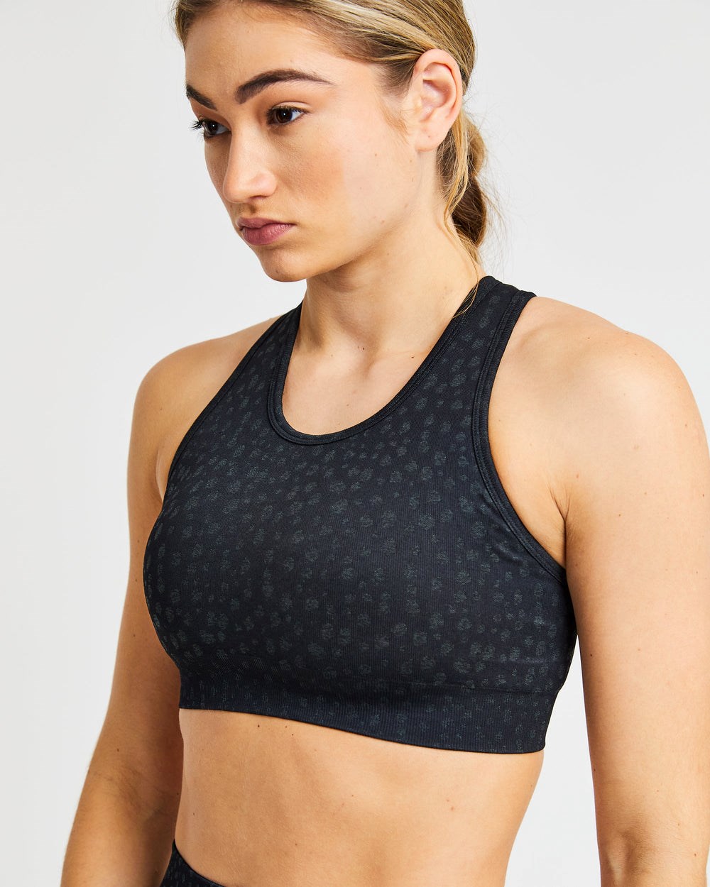 AYBL Evolve Speckle Seamless Sports Bra Svarta | 3175-EHQLY