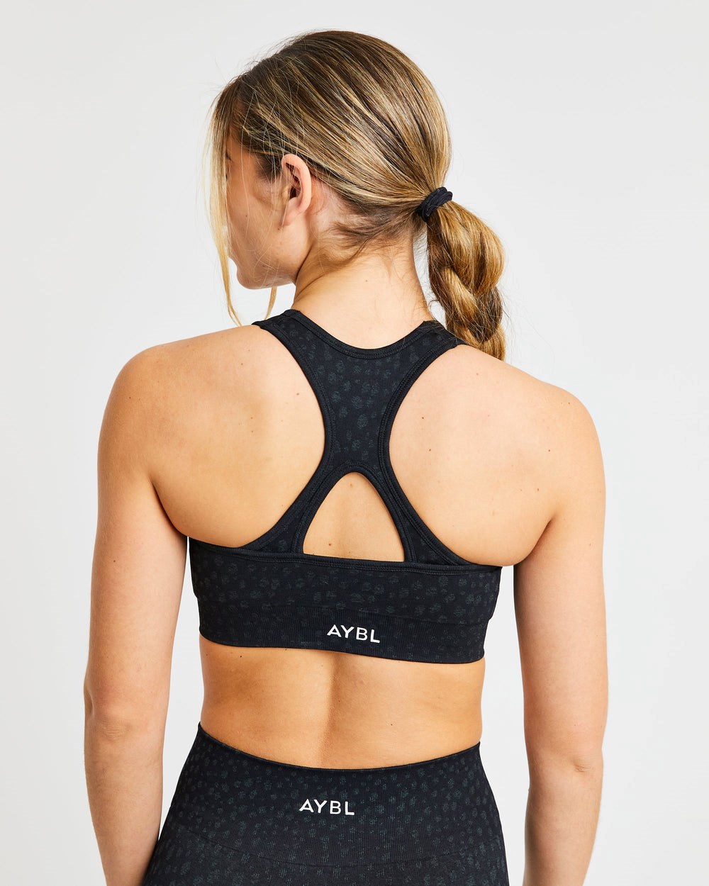 AYBL Evolve Speckle Seamless Sports Bra Svarta | 3175-EHQLY