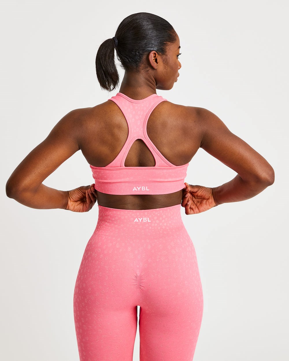 AYBL Evolve Speckle Seamless Sports Bra Korall Rosa | 5689-DUYHB