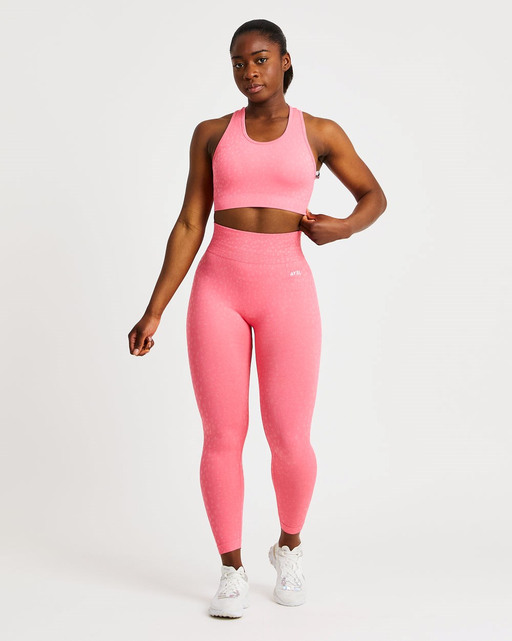 AYBL Evolve Speckle Seamless Sports Bra Korall Rosa | 5689-DUYHB