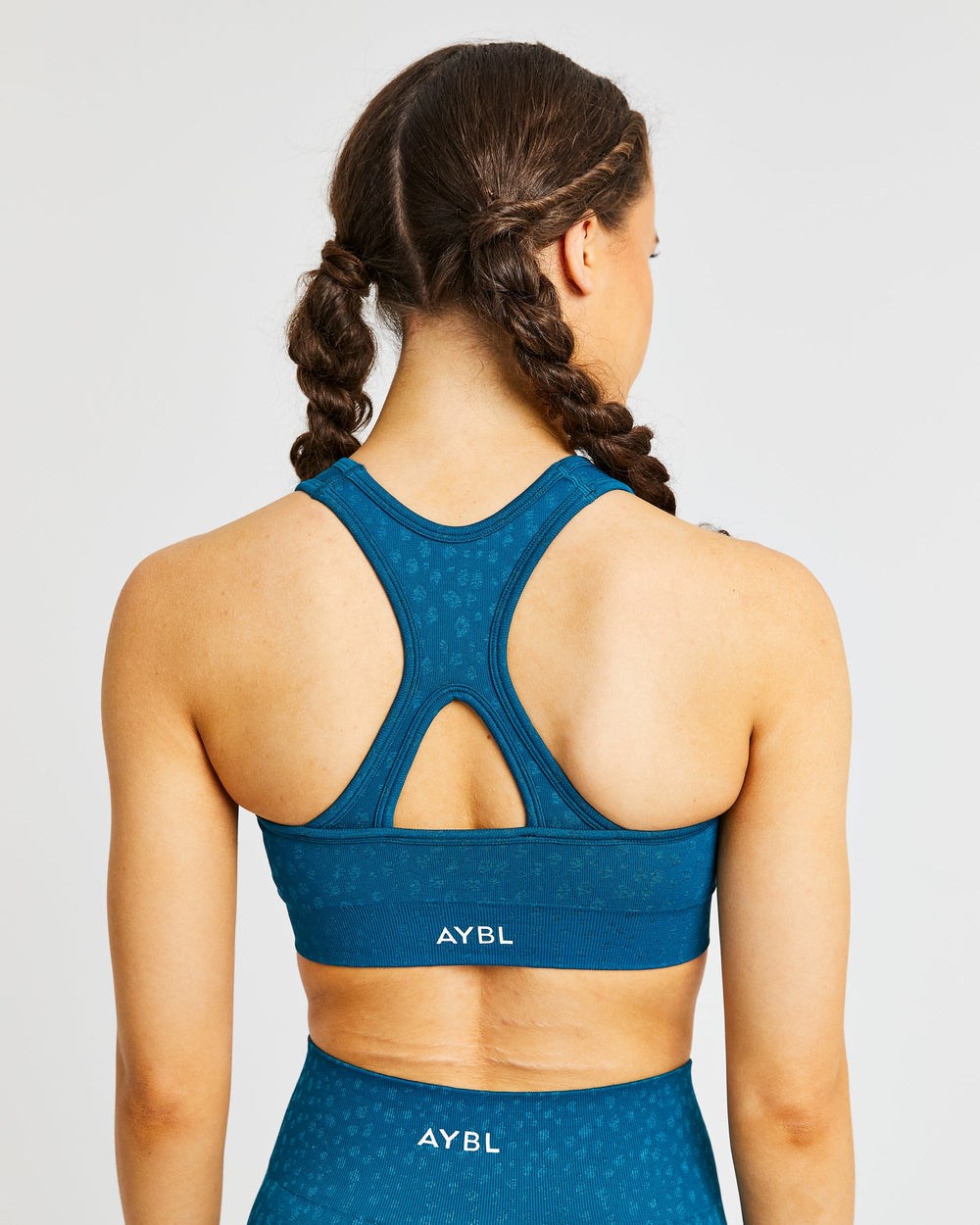 AYBL Evolve Speckle Seamless Sports Bra Teal | 7062-WDBMC