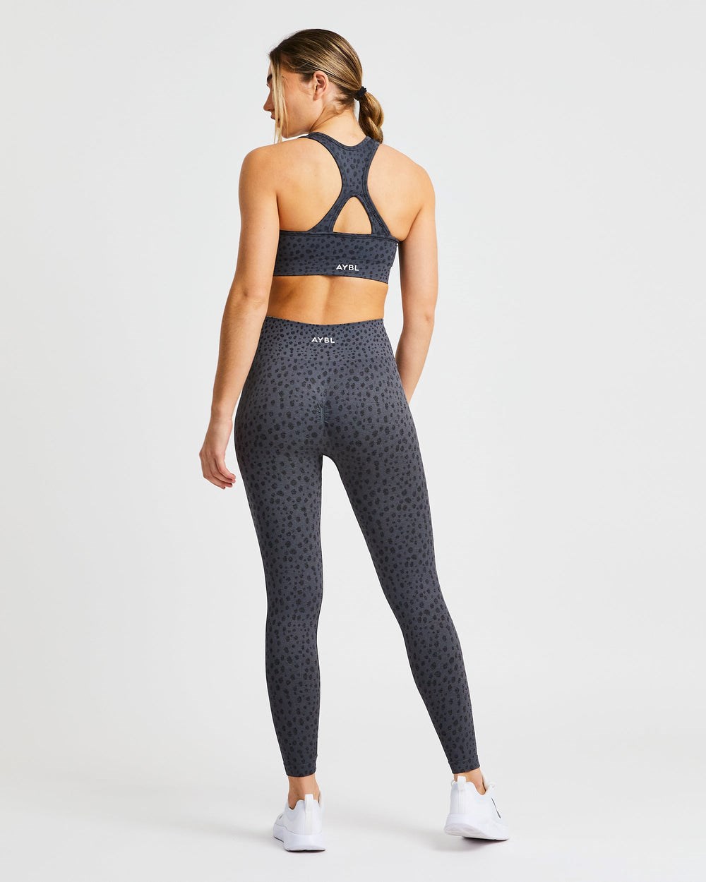 AYBL Evolve Speckle Seamless Sports Bra Charcoal | 9207-KQFNW