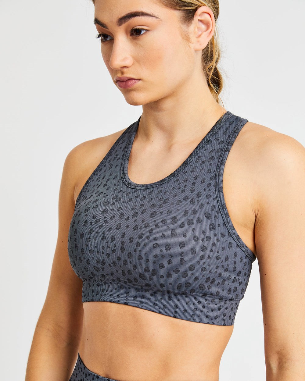 AYBL Evolve Speckle Seamless Sports Bra Charcoal | 9207-KQFNW