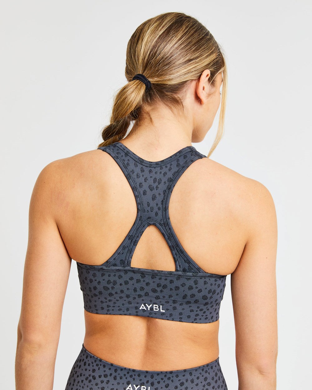 AYBL Evolve Speckle Seamless Sports Bra Charcoal | 9207-KQFNW