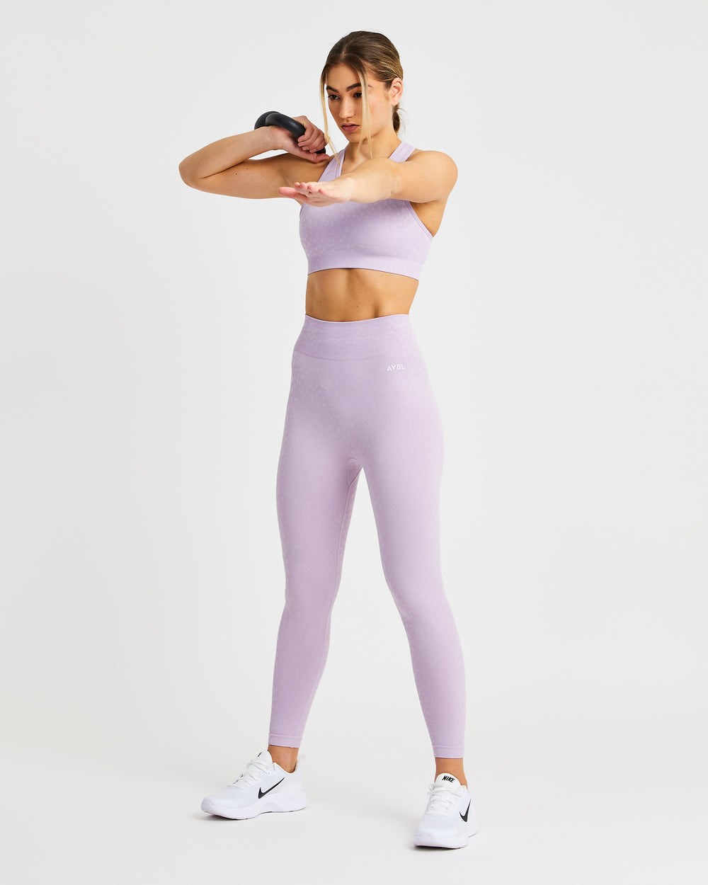 AYBL Evolve Speckle Seamless Sports Bra Lilac | 9867-ARJQT