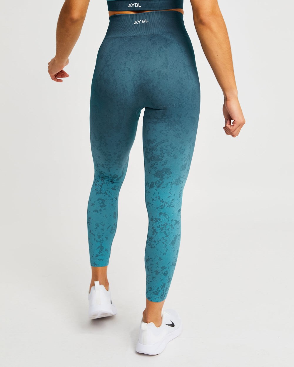 AYBL Flare Seamless Leggings Teal | 6325-HZMKQ