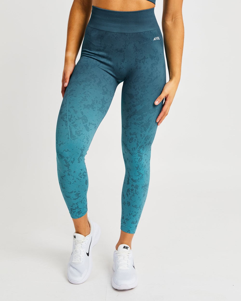 AYBL Flare Seamless Leggings Teal | 6325-HZMKQ