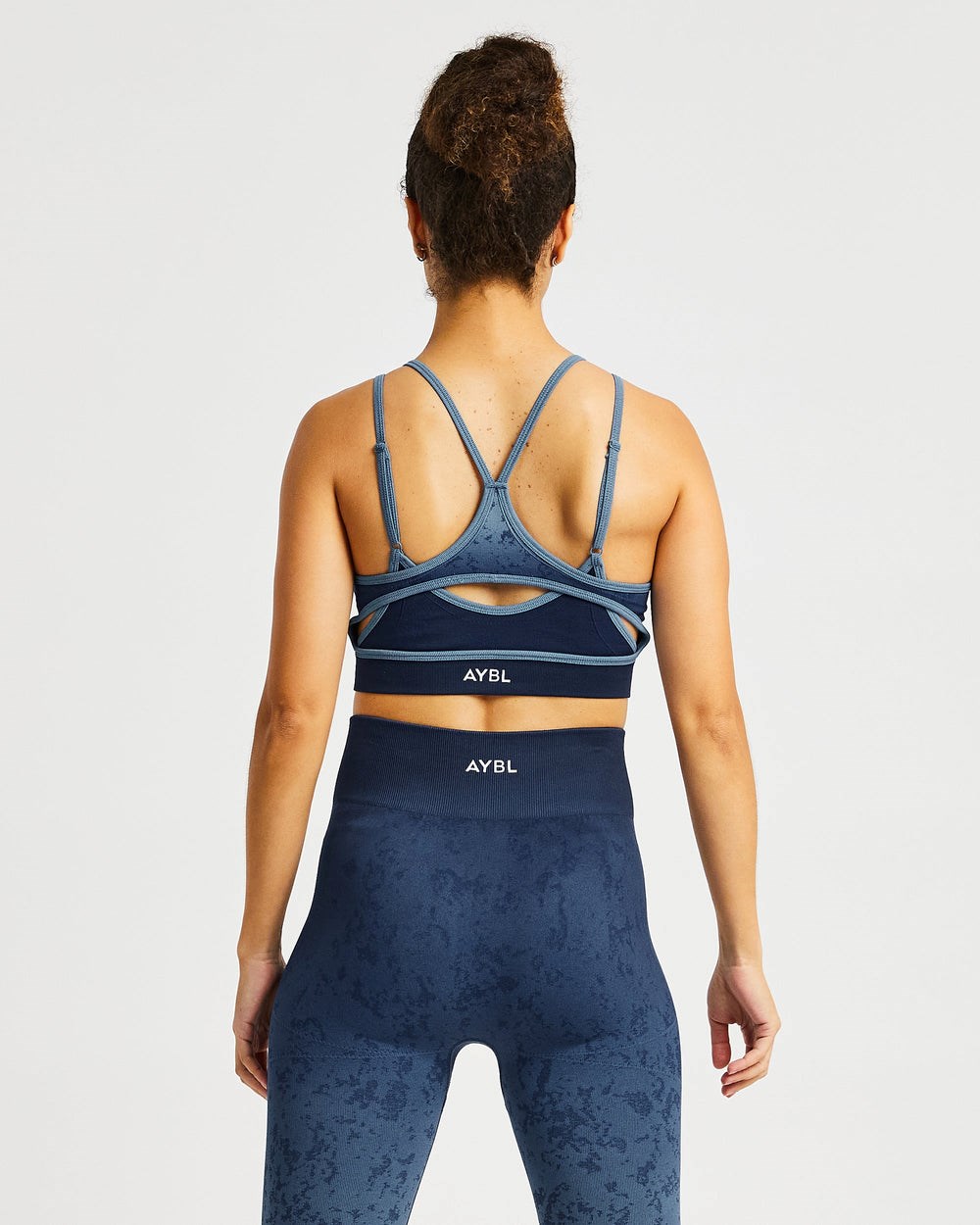 AYBL Flare Seamless Sports Bra Blå | 6084-MRJZQ