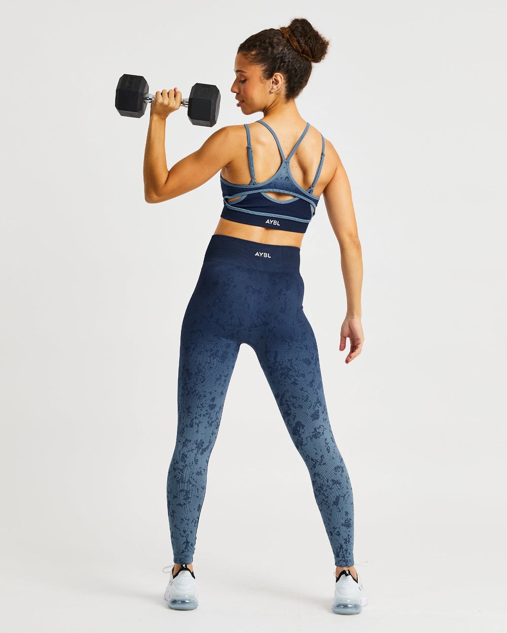 AYBL Flare Seamless Sports Bra Blå | 6084-MRJZQ