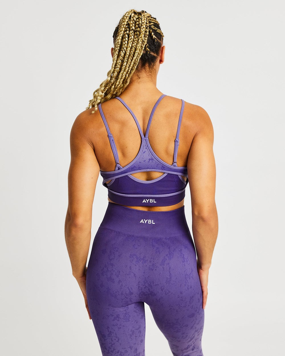 AYBL Flare Seamless Sports Bra Lila | 1294-DPWSJ