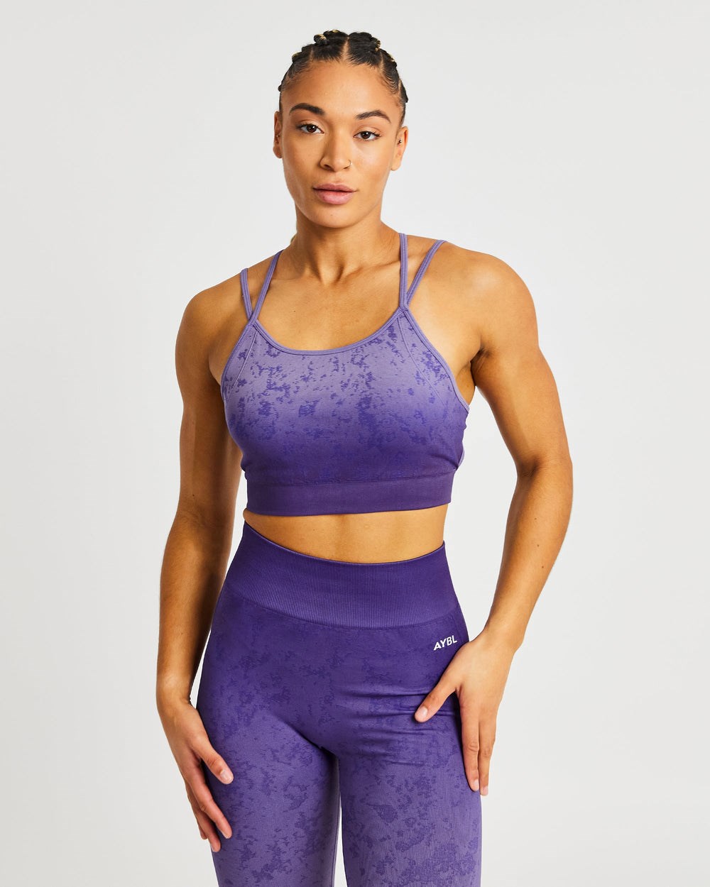 AYBL Flare Seamless Sports Bra Lila | 1294-DPWSJ