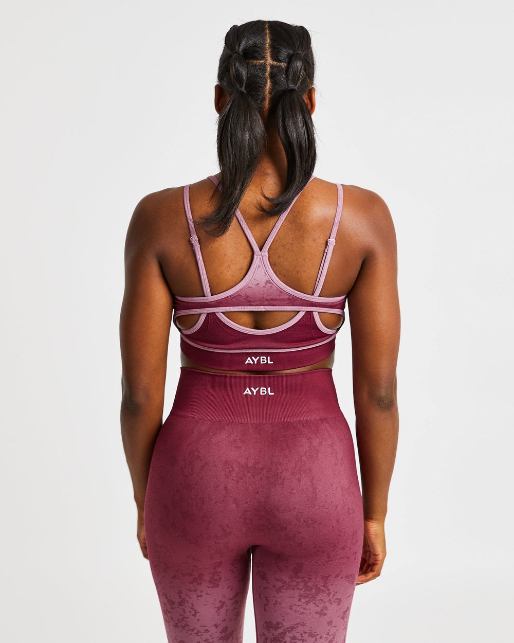 AYBL Flare Seamless Sports Bra Plum | 4526-AKUHN