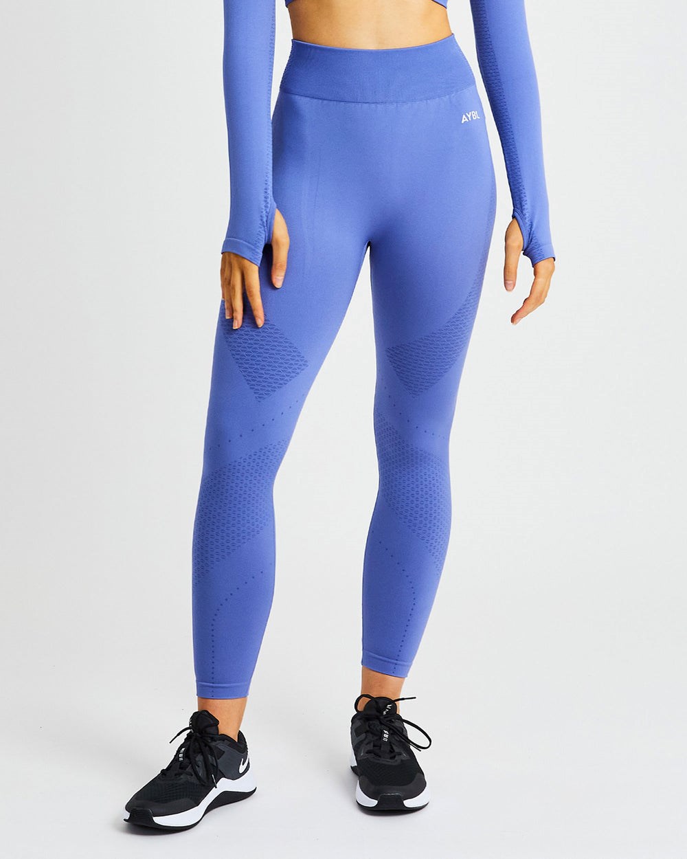 AYBL Ignite Seamless Leggings Blå | 0743-CHWPM