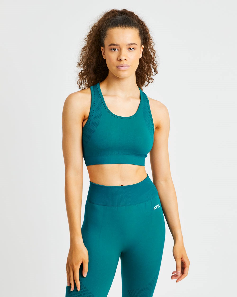 AYBL Ignite Seamless Sports Bra Hyper Teal | 0721-QURGL