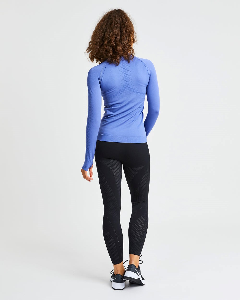 AYBL Ignite Seamless Zip Jacket Blå | 9741-IKZLQ