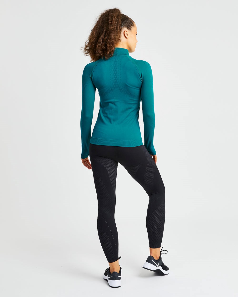 AYBL Ignite Seamless Zip Jacket Hyper Teal | 6021-XPSVI