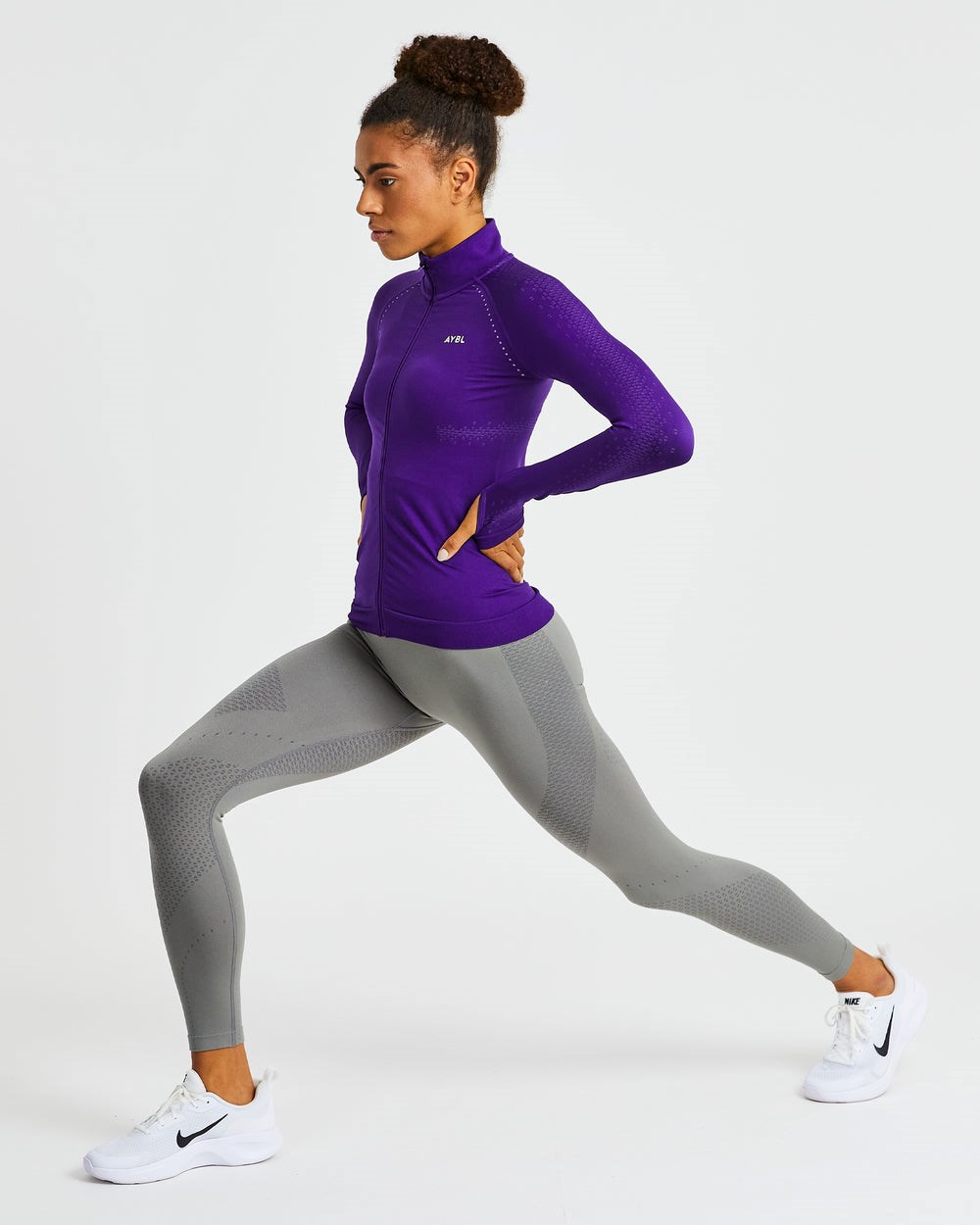 AYBL Ignite Seamless Zip Jacket Lila | 6127-PKZWC