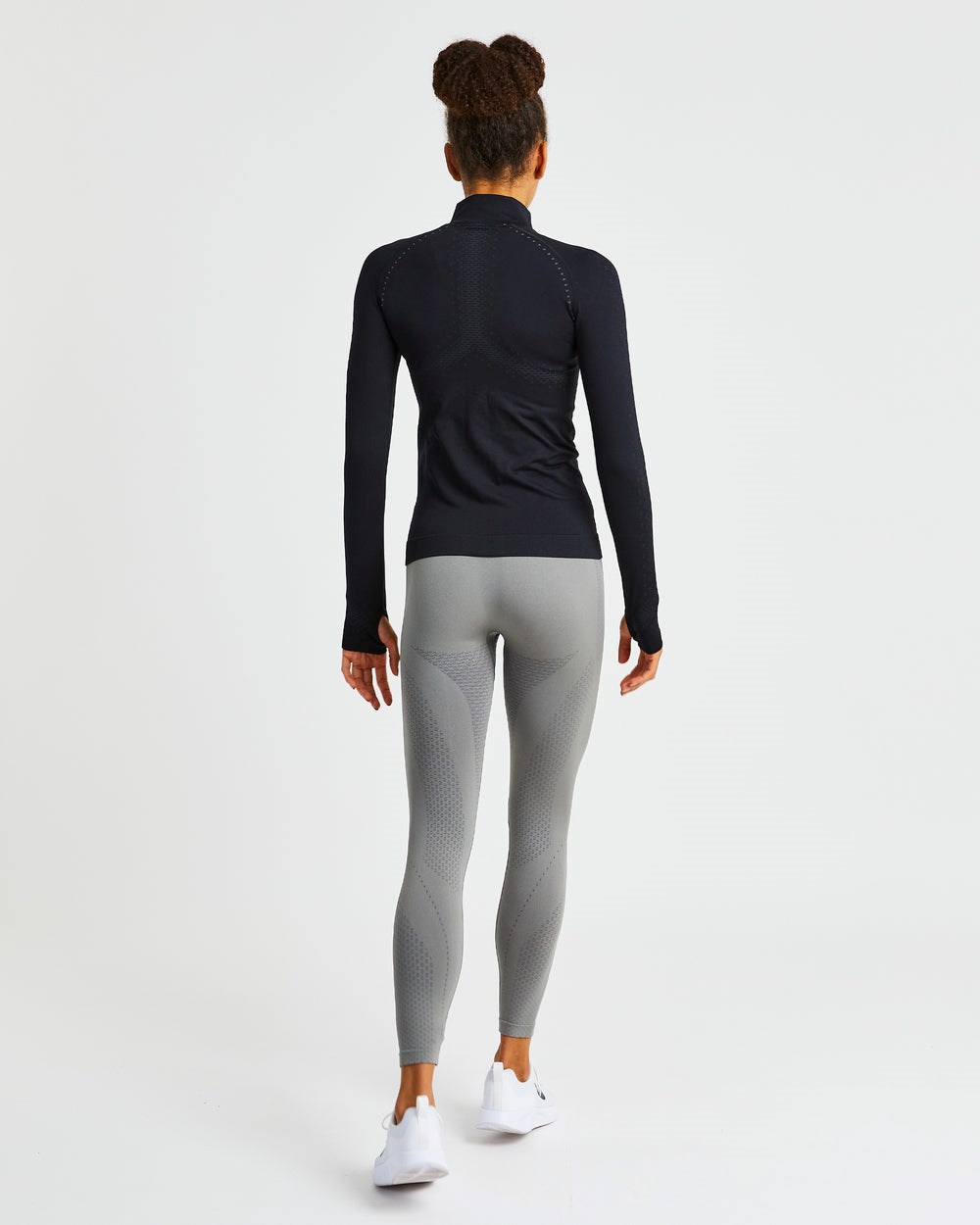 AYBL Ignite Seamless Zip Jacket Svarta | 9570-KYJOZ