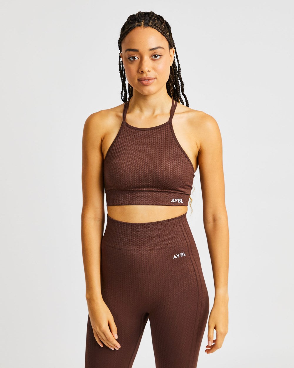 AYBL Luxe Seamless Crop Tank Top Bruna | 5304-HOIES