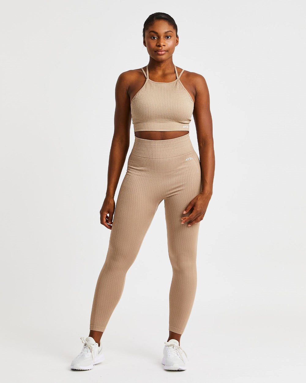 AYBL Luxe Seamless Crop Tank Top Mocha | 3748-BUESK