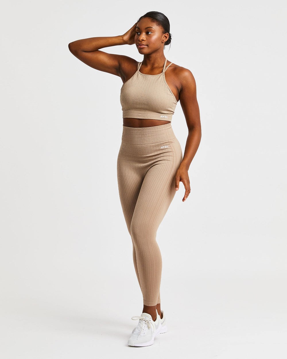 AYBL Luxe Seamless Crop Tank Top Mocha | 3748-BUESK