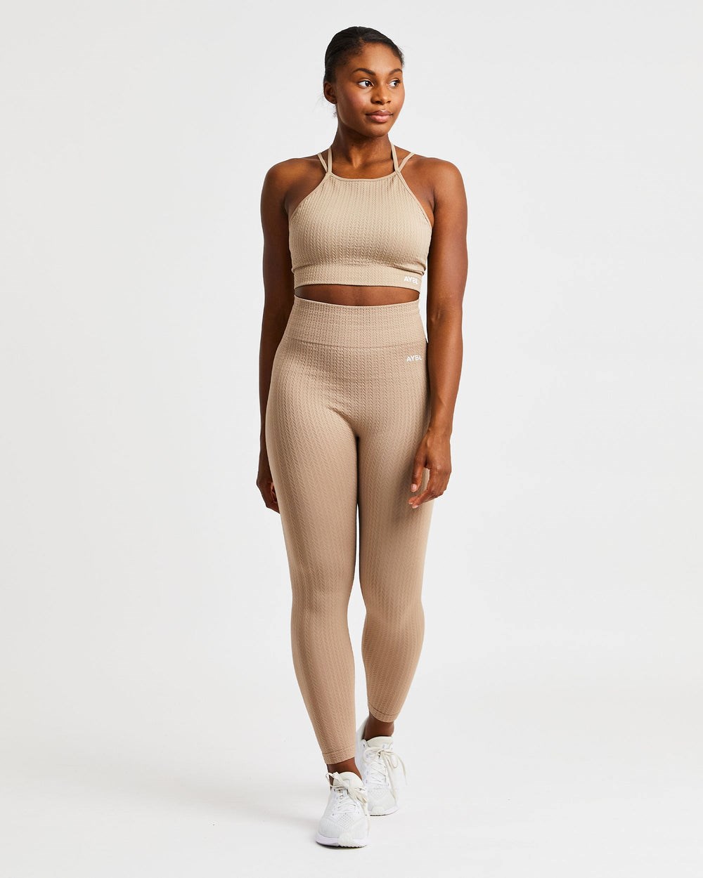 AYBL Luxe Seamless Crop Tank Top Mocha | 3748-BUESK