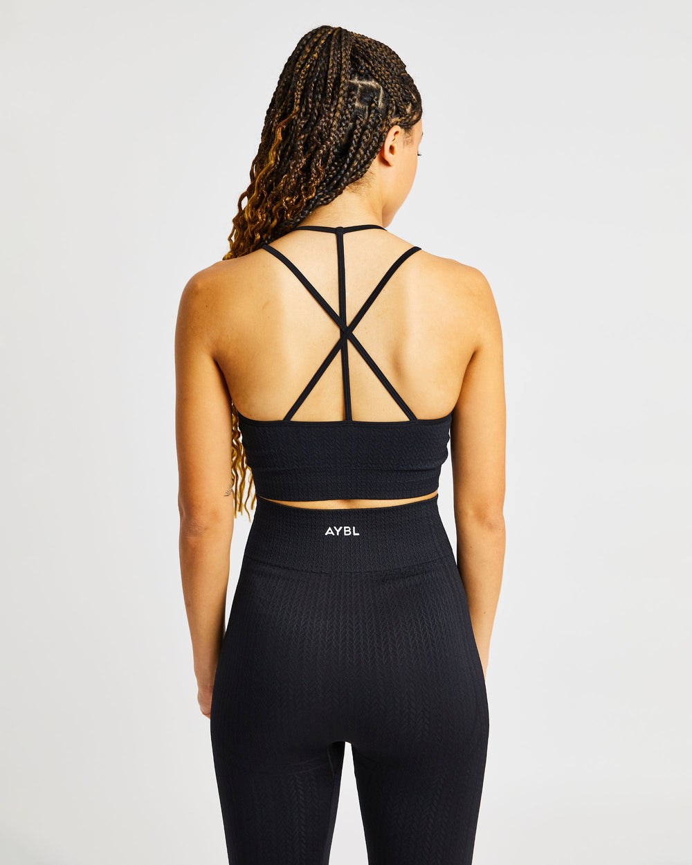 AYBL Luxe Seamless Crop Tank Top Svarta | 3840-YQMNJ