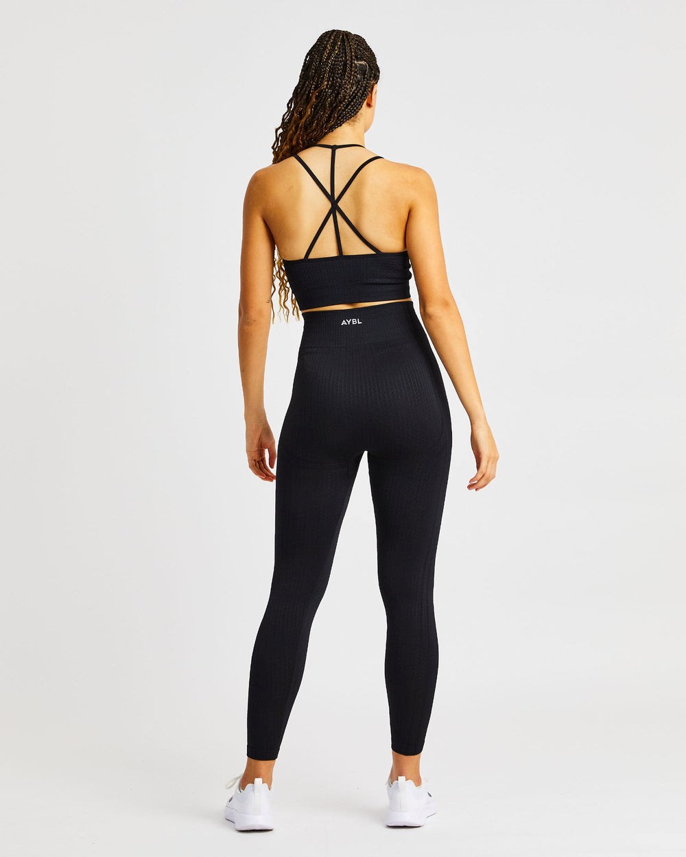 AYBL Luxe Seamless Crop Tank Top Svarta | 3840-YQMNJ