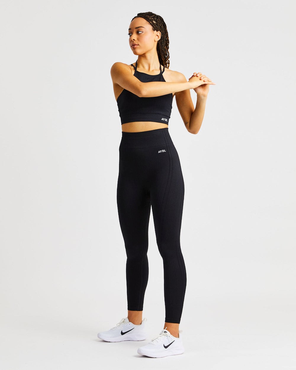 AYBL Luxe Seamless Crop Tank Top Svarta | 3840-YQMNJ