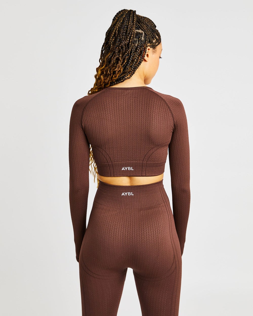 AYBL Luxe Seamless Long Sleeve Crop Top Bruna | 3648-JBTGL