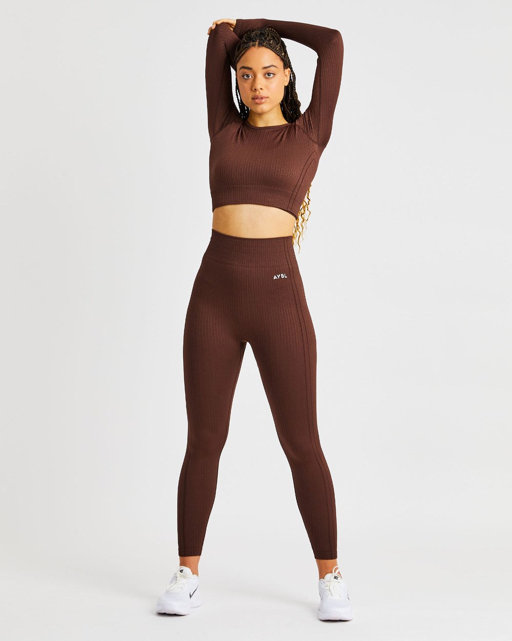 AYBL Luxe Seamless Long Sleeve Crop Top Bruna | 5372-WOSHK